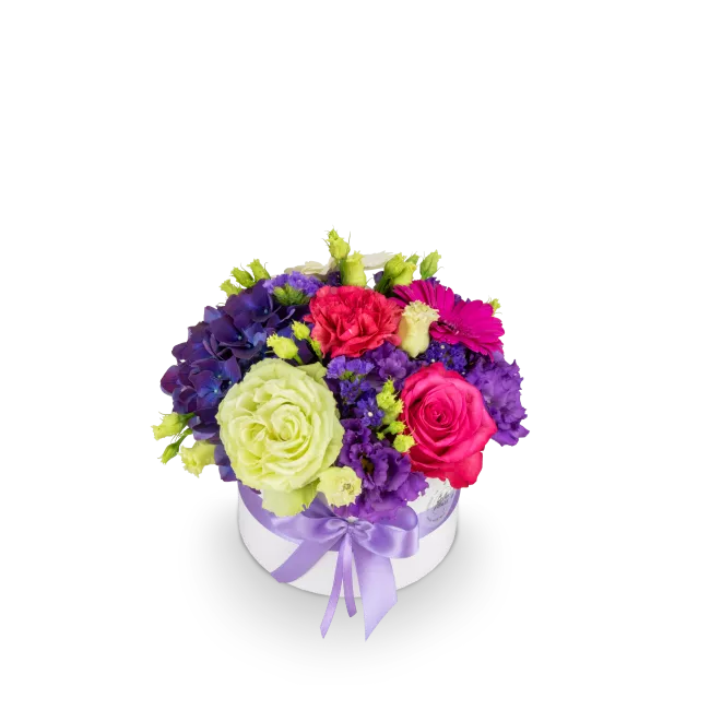 Box fialových květin